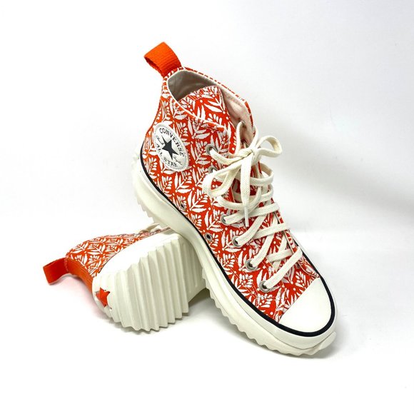 Converse Platform Sneaker Women 171922C RUN STAR HIKE HI Bright Poppy Red Canvas - Picture 7 of 10